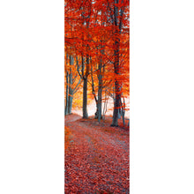 Lade das Bild in den Galerie-Viewer, Leinwandbild Herbstmorgen im Wald Panorama Hoch
