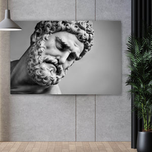 Aluminiumbild gebürstet Hercules Skulptur in Florenz Querformat