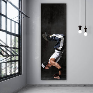 Aluminiumbild gebürstet Hip Hop Tänzer Panorama Hoch