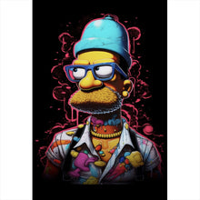 Lade das Bild in den Galerie-Viewer, Spannrahmenbild Hipster Homer Pop Art Hochformat
