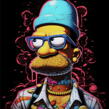 Lade das Bild in den Galerie-Viewer, Aluminiumbild Hipster Homer Pop Art Quadrat
