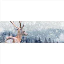 Lade das Bild in den Galerie-Viewer, Acrylglasbild Hirsch im Winter Panorama
