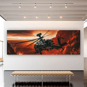 Poster Hubschrauber im Einsatz Panorama