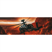 Lade das Bild in den Galerie-Viewer, Spannrahmenbild Hubschrauber im Einsatz Panorama
