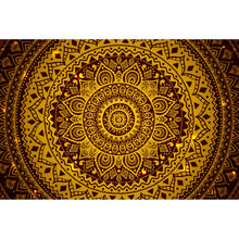 Lade das Bild in den Galerie-Viewer, Spannrahmenbild Mandala Indische Ornamente Querformat
