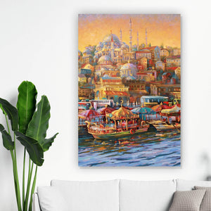 Aluminiumbild Istanbul Gemälde Hochformat