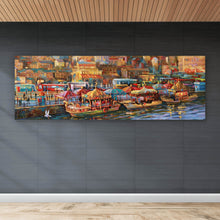 Lade das Bild in den Galerie-Viewer, Aluminiumbild gebürstet Istanbul Gemälde Panorama
