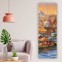 Lade das Bild in den Galerie-Viewer, Spannrahmenbild Istanbul Gemälde Panorama Hoch
