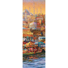 Lade das Bild in den Galerie-Viewer, Aluminiumbild gebürstet Istanbul Gemälde Panorama Hoch
