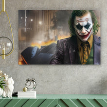 Lade das Bild in den Galerie-Viewer, Spannrahmenbild Joker mit Sportwagen Querformat
