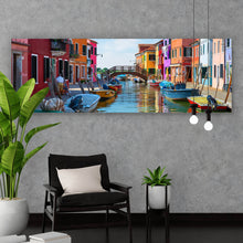 Lade das Bild in den Galerie-Viewer, Leinwandbild Kanal in Venedig Panorama

