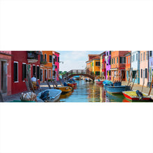 Lade das Bild in den Galerie-Viewer, Aluminiumbild gebürstet Kanal in Venedig Panorama
