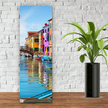 Lade das Bild in den Galerie-Viewer, Leinwandbild Kanal in Venedig Panorama Hoch
