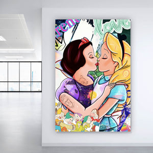 Poster Kiss different Pop Art Hochformat