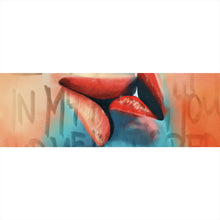 Lade das Bild in den Galerie-Viewer, Acrylglasbild Küssende Lippen Street Art Panorama
