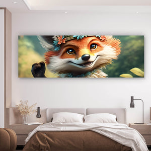 Acrylglasbild Kleiner Fuchs Hawaii Digital Art Panorama