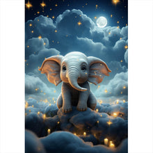 Lade das Bild in den Galerie-Viewer, Poster Kleines Elefantenkind im Himmel Hochformat

