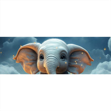 Lade das Bild in den Galerie-Viewer, Spannrahmenbild Kleines Elefantenkind im Himmel Panorama
