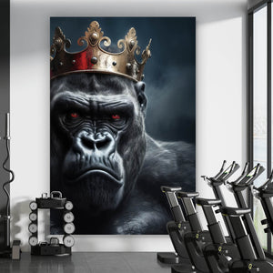 Acrylglasbild König der Gorillas Hochformat