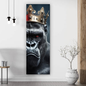 Leinwandbild König der Gorillas Panorama Hoch