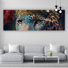 Lade das Bild in den Galerie-Viewer, Aluminiumbild gebürstet König der Leoparden Panorama
