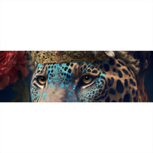 Lade das Bild in den Galerie-Viewer, Aluminiumbild gebürstet König der Leoparden Panorama
