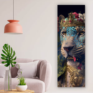 Acrylglasbild König der Leoparden Panorama Hoch
