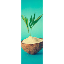 Lade das Bild in den Galerie-Viewer, Aluminiumbild Kokosnuss mit Palmenblätter Panorama Hoch
