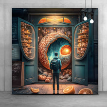 Lade das Bild in den Galerie-Viewer, Acrylglasbild Kosmische Früchtebar Digital Art Quadrat
