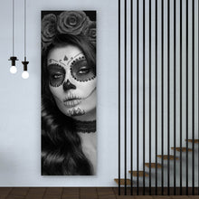 Lade das Bild in den Galerie-Viewer, Poster La Catrina Schwarz Weiß Panorama Hoch
