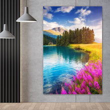 Lade das Bild in den Galerie-Viewer, Acrylglasbild Landschaft in den Schweizer Alpen Hochformat
