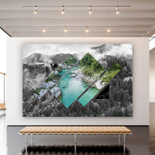 Lade das Bild in den Galerie-Viewer, Aluminiumbild gebürstet Landschaft in Slowenien Querformat
