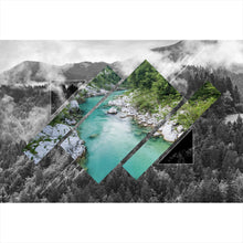 Lade das Bild in den Galerie-Viewer, Aluminiumbild gebürstet Landschaft in Slowenien Querformat
