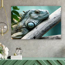 Lade das Bild in den Galerie-Viewer, Spannrahmenbild Leguan Querformat
