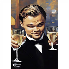 Lade das Bild in den Galerie-Viewer, Aluminiumbild gebürstet Leonardo Einladung zum Champagner Hochformat
