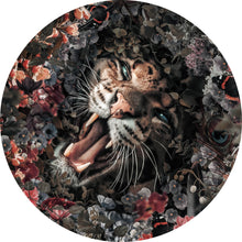 Lade das Bild in den Galerie-Viewer, Aluminiumbild Leopard im Blütenmeer Kreis
