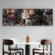 Lade das Bild in den Galerie-Viewer, Poster Leopard im Blütenmeer Panorama
