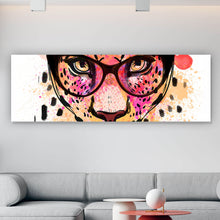 Lade das Bild in den Galerie-Viewer, Poster Leopard im Zeichenstil Aquarell Panorama
