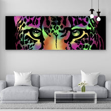 Lade das Bild in den Galerie-Viewer, Aluminiumbild Leopard Neon Panorama
