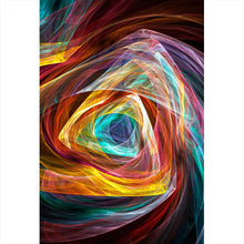 Lade das Bild in den Galerie-Viewer, Leinwandbild Leuchtend buntes abstraktes Muster Hochformat
