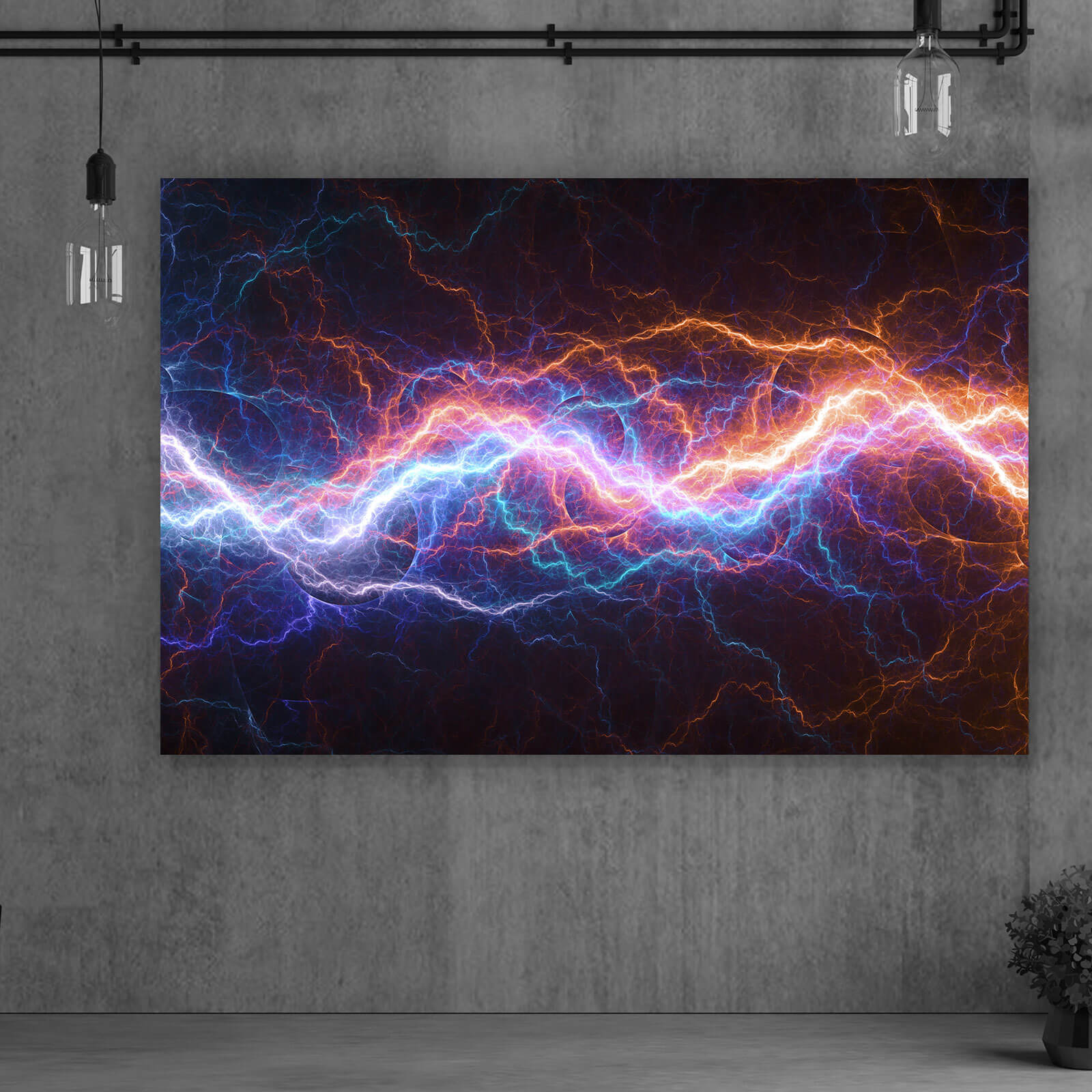 Poster Leuchtende Blitze Querformat