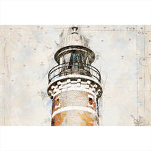 Lade das Bild in den Galerie-Viewer, Poster Leuchtturm Skizzen Stil Querformat
