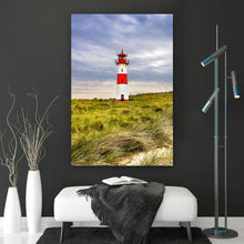 Lade das Bild in den Galerie-Viewer, Poster Leuchtturm an der Nordsee Küste Hochformat

