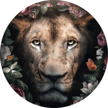Lade das Bild in den Galerie-Viewer, Aluminiumbild Löwin im Paradies des Dschungels Kreis
