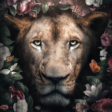Lade das Bild in den Galerie-Viewer, Poster Löwin im Paradies des Dschungels Quadrat
