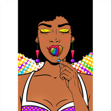 Lade das Bild in den Galerie-Viewer, Poster Lollipop Lady Popart Hochformat
