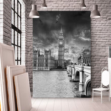 Lade das Bild in den Galerie-Viewer, Aluminiumbild gebürstet London Big Ben Hochformat
