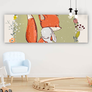 Poster Love You Fuchs und Hase Panorama