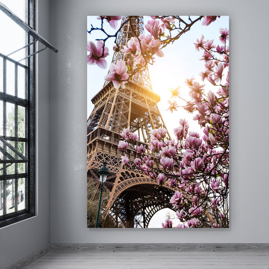 Aluminiumbild gebürstet Lovely Paris Hochformat