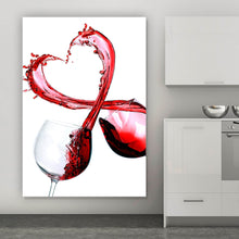 Lade das Bild in den Galerie-Viewer, Aluminiumbild gebürstet Lovely Wine Hochformat
